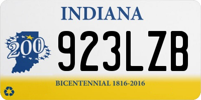 IN license plate 923LZB
