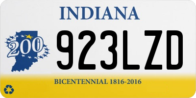 IN license plate 923LZD