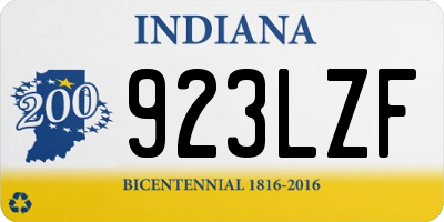 IN license plate 923LZF