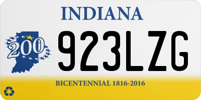 IN license plate 923LZG