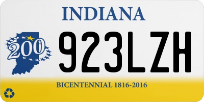 IN license plate 923LZH