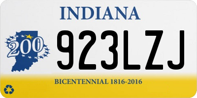 IN license plate 923LZJ