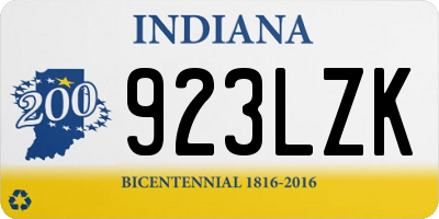 IN license plate 923LZK