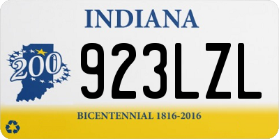 IN license plate 923LZL
