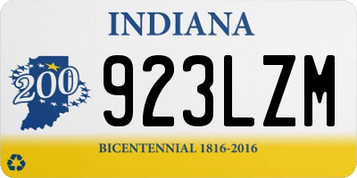 IN license plate 923LZM