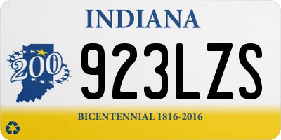 IN license plate 923LZS