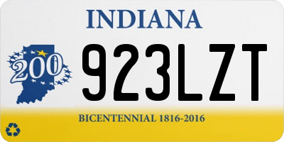 IN license plate 923LZT