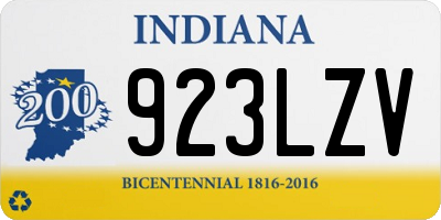 IN license plate 923LZV