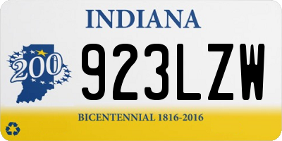 IN license plate 923LZW