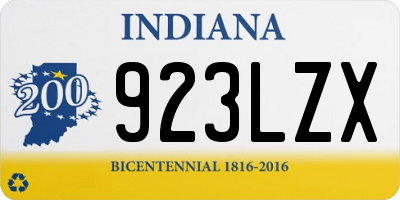 IN license plate 923LZX