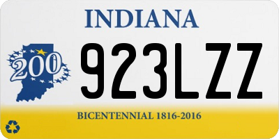 IN license plate 923LZZ