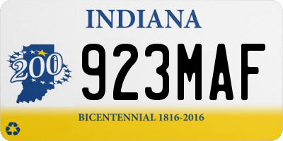 IN license plate 923MAF