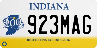 IN license plate 923MAG