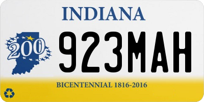 IN license plate 923MAH