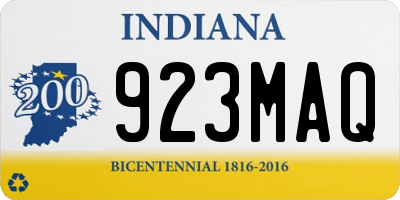 IN license plate 923MAQ