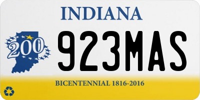 IN license plate 923MAS