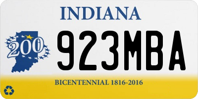 IN license plate 923MBA