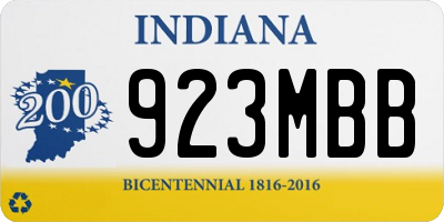 IN license plate 923MBB