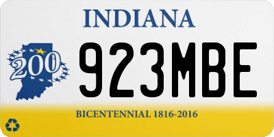 IN license plate 923MBE