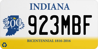 IN license plate 923MBF