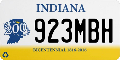 IN license plate 923MBH