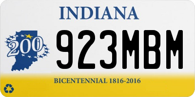 IN license plate 923MBM