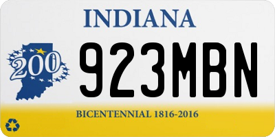 IN license plate 923MBN