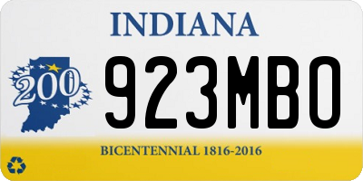 IN license plate 923MBO