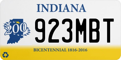 IN license plate 923MBT