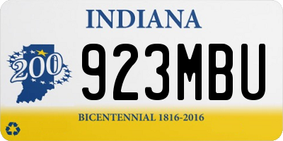 IN license plate 923MBU