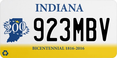 IN license plate 923MBV
