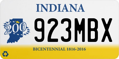 IN license plate 923MBX
