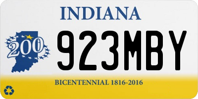 IN license plate 923MBY
