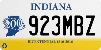 IN license plate 923MBZ
