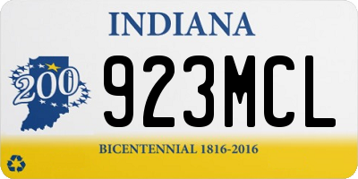 IN license plate 923MCL
