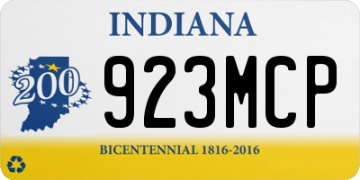 IN license plate 923MCP