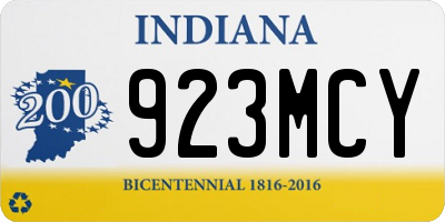 IN license plate 923MCY