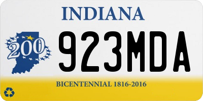 IN license plate 923MDA