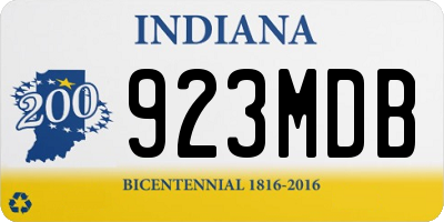 IN license plate 923MDB