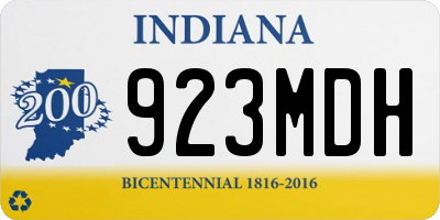 IN license plate 923MDH