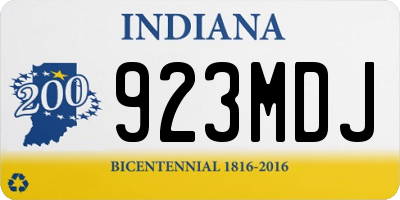 IN license plate 923MDJ