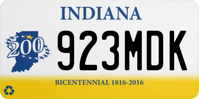 IN license plate 923MDK