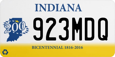IN license plate 923MDQ