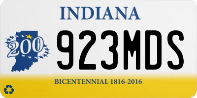 IN license plate 923MDS