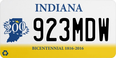 IN license plate 923MDW