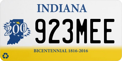 IN license plate 923MEE