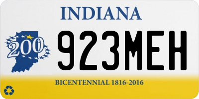 IN license plate 923MEH