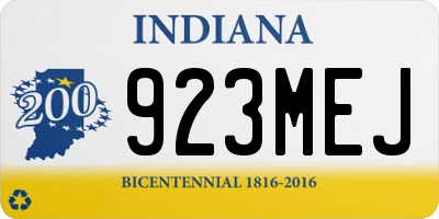 IN license plate 923MEJ