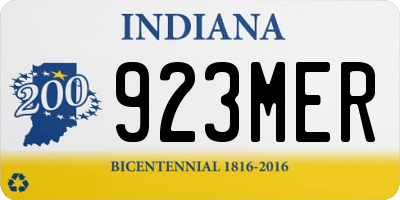 IN license plate 923MER