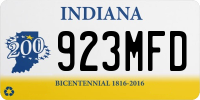 IN license plate 923MFD